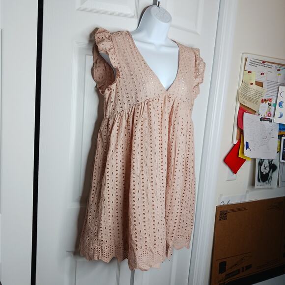 Impressions Sway Into Style Eyelet Romper Dress NWT Size L - Picture 4 of 11